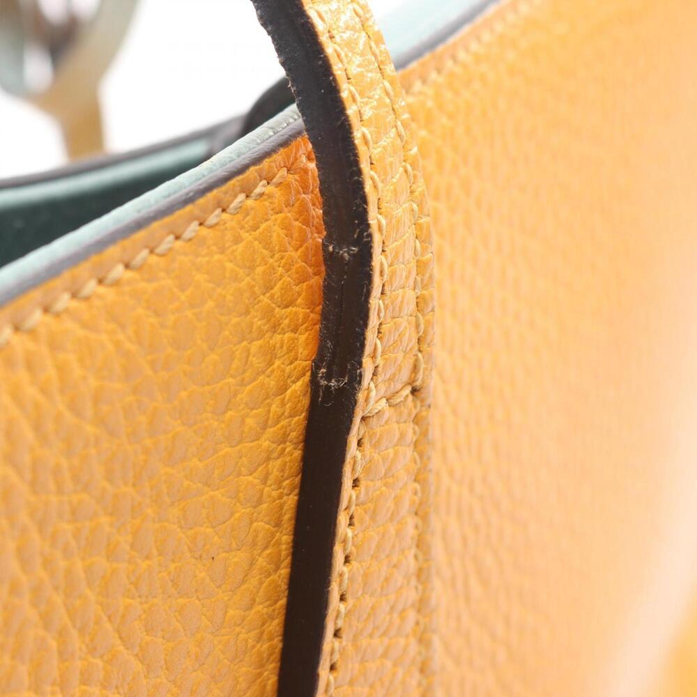 GUCCI Authentic Yellow Leather Tote Bag - Picture 7 of 9